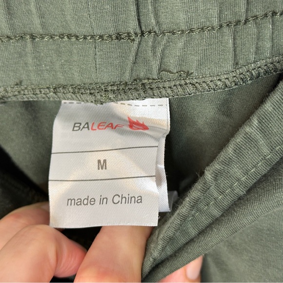 Baleaf Dark Green Tapered Sweatpants | Armey Green Joggers Size Medium - Picture 5 of 13